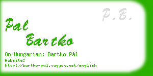 pal bartko business card
